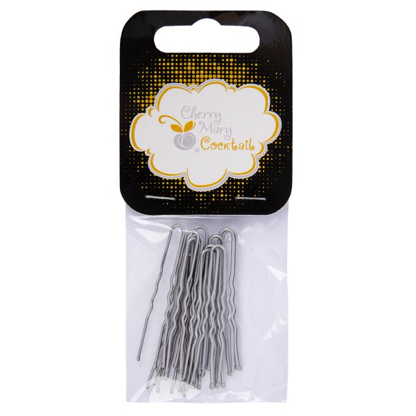 Набор шпилек для волос 4.5 см, 100 шт (5х20 шт), №04 никель, Cherry Mary VZ07029