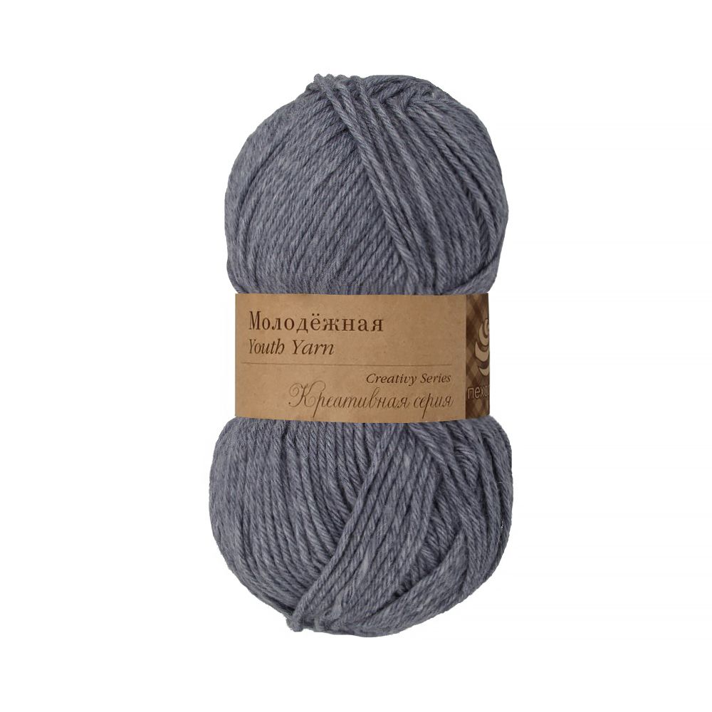 Пряжа Пехорка Молодежная / уп.5 мот. по 100 г, 280 м, цв.256 св.джинса