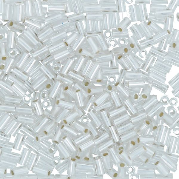 Бисер Toho Bugle 4 (3 мм), 25 г (5х5 г), 0021F белый