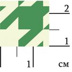 Ткань для пэчворка Peppy Бабушкин сундучок, рулон 112 см / 5 метров, БС-19 гусиная лапка я.зеленый, Peppy