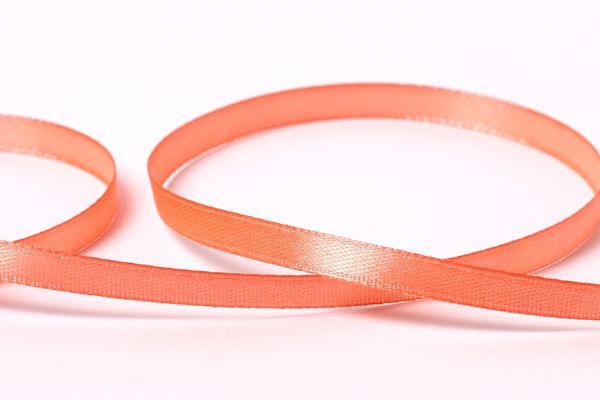 Лента атласная 1-сторонняя 6.0 мм / 33±2 метра, 125 красно-оранжевый, Gamma