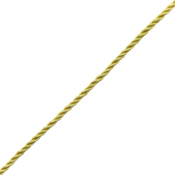 Шнур витой ⌀3.0 мм / 50 метров, металлизированный, золото