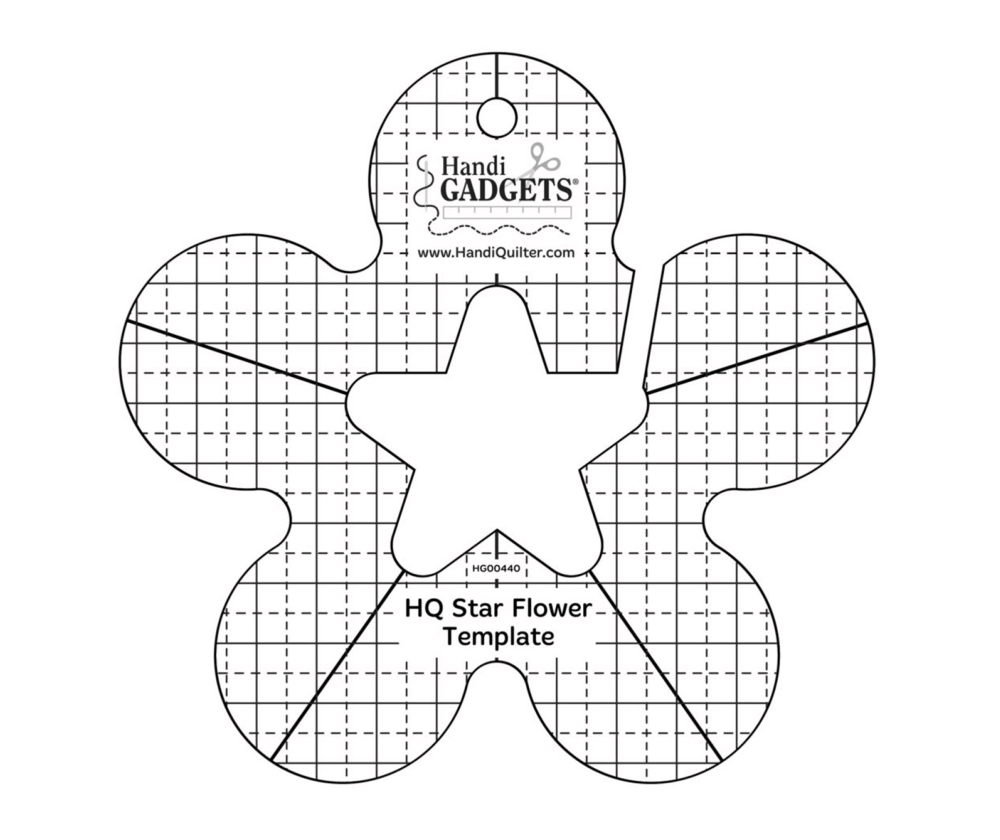 Шаблон HQ - Звездный цветок (для звезд и цветков), HG00440, Handi Quilter, 1 шт