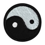 Термоаппликация инь и ян ⌀6 см, чёрно-белый, 10шт