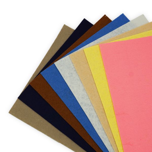 Фетр листовой жесткий 1.0 мм, 20х30 см, ассорти, 8 штук Astra&Craft (3)