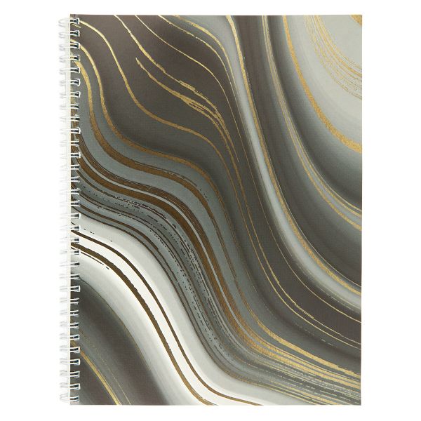 Тетрадь Абстракция A4 96 л. на гребне 60 г/м², 4 шт, клетка, SVT 960721 02 серый, Светоч