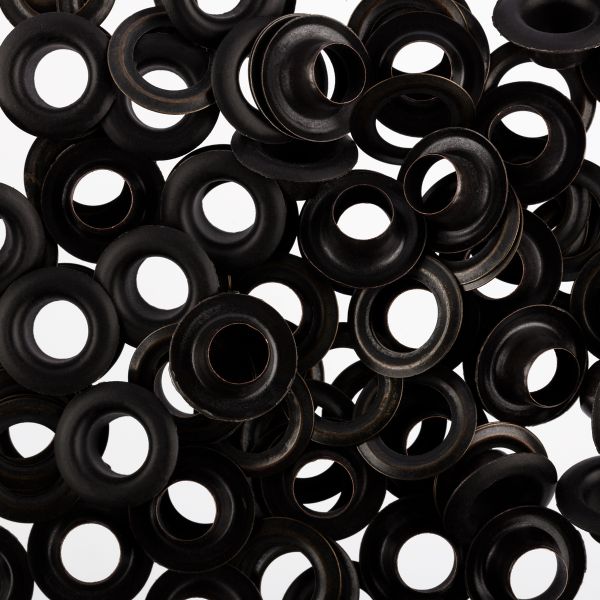 Люверсы металл ⌀_8.0 мм (внутр.), 1000±20 шт, чёрный, покрытие soft-touch, Gamma №05