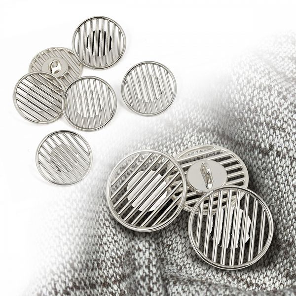 Пуговицы на ножке металлические 32L=20мм, С-MP37 цв.серебро, 10 шт