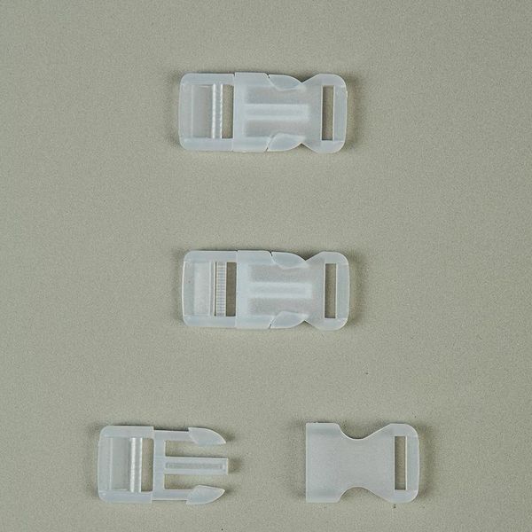 Фастекс (пряжка трезубец) пластик 13 мм, 40 шт, прозрачный