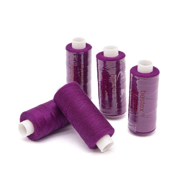 Нитки швейные бытовые Bestex 40/2, 365 м (400 ярд) / 10 кат., 064 темный цикламен
