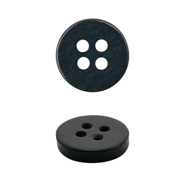 Пуговица 4 прокола 16L=10 мм, Black, черный, NE139, 36 шт