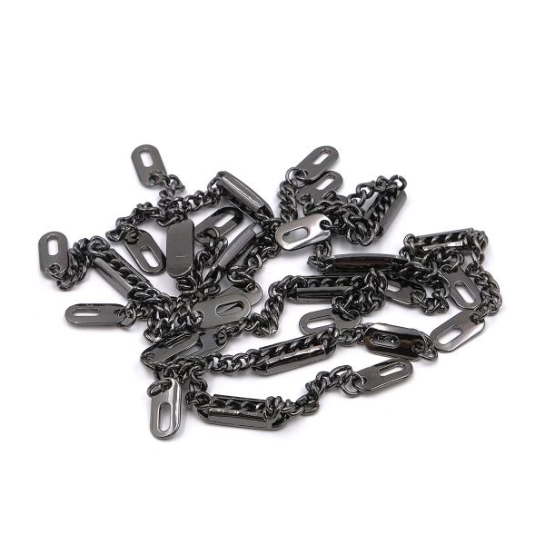 Вешалка-цепочка для одежды 102х8 мм, металл, чер.никель, 10 шт, ГНУ360