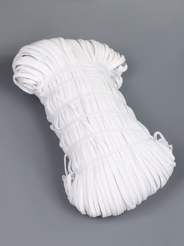 Резинка бельевая (стандартная) 4.0 мм / 200 метров, 3.9 г, вязаная, белый