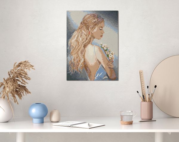 Алмазная (кристальная) мозаика Фрея, на подрамнике Девичья нежность, 30х40 см