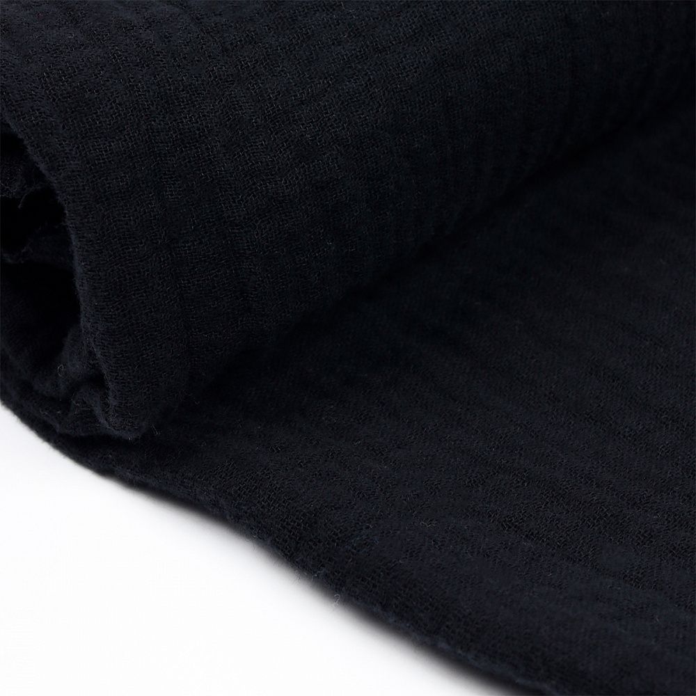 Муслин 125 г/м², 130 см / 2 метра, TBY.Mus.24723.28.2, цв.28 черный