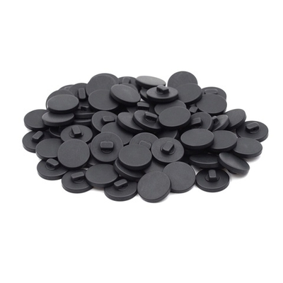 Пуговицы на ножке 28L (18мм), пластик (Black (черный матовый)), 72 шт, CN K-33