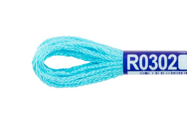Мулине Gamma вискоза 100%, цв.R0302 голубой, 12 мотков по 8 метров