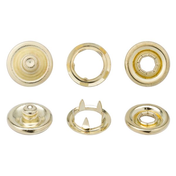 Кнопка рубашечная (джерси) открытая ⌀9.5 мм, ≈1440 шт, МЕТАЛЛ, золото, NEW STAR