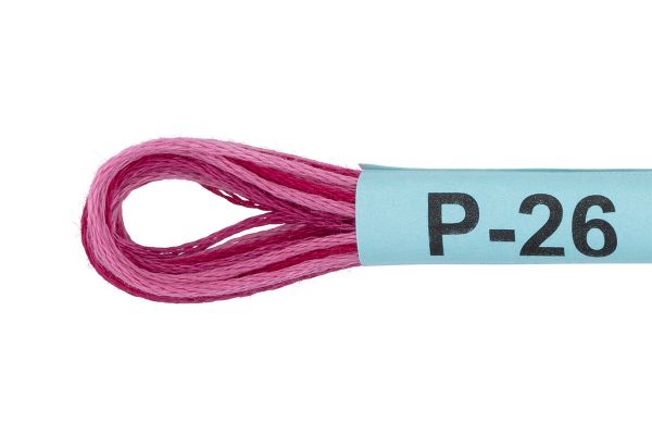 Мулине Gamma меланж, цв.Р-26 т.малиновый-св.розовый, 12 мотков по 8 метров