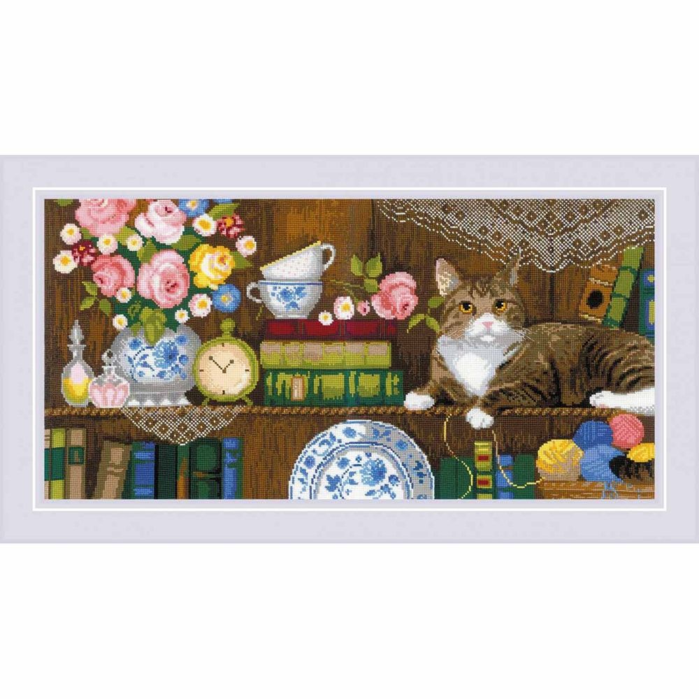 Набор для вышивания нитками Риолис, Панно/две подушки Домашний уют 60х30 см