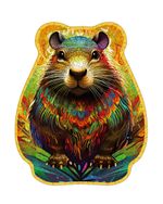 Пазл фигурный деревянный Яркий капибара 156 элементов, Фрея PZLF-005