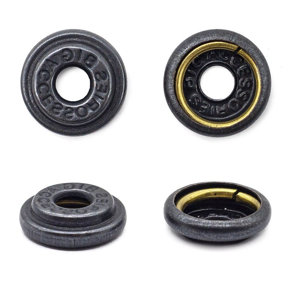 Часть кнопки Дельта (O-образная) ⌀14 мм (B-часть), 9 чернен (B-часть), 100 шт