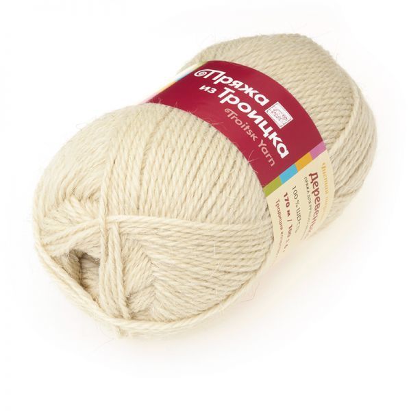 Пряжа Троицкая Деревенька / уп.10 мот. по 100 г, 170м 0166 суровый