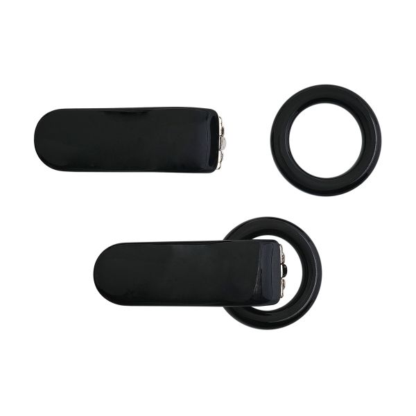 Крючок шубный PQ 55 мм, 4 шт, черный