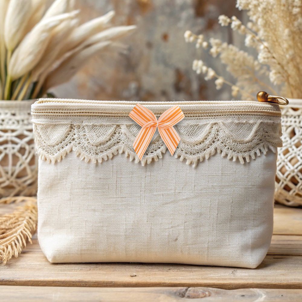 Набор текстильных бантиков, 100 шт, 306 оранжевый, Annet BDR