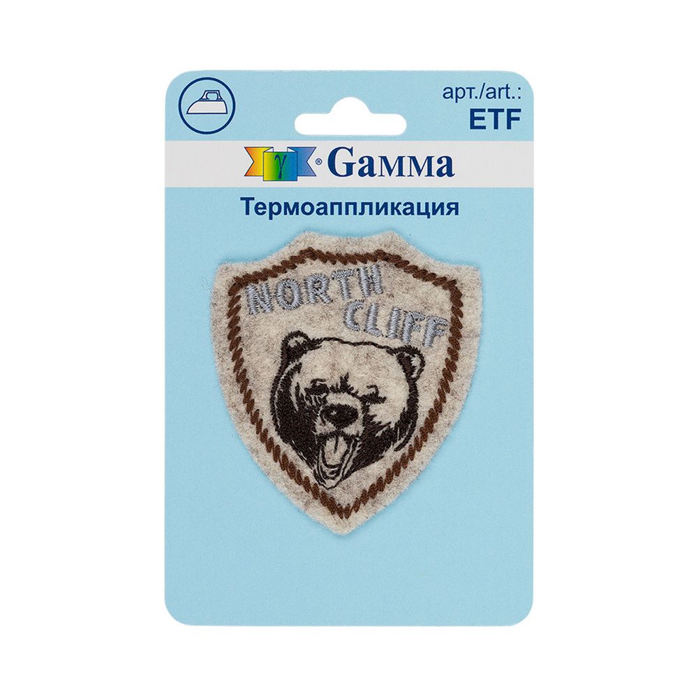 Термоаппликация №01, 1 шт, 01-010 Медведь 5.2х5.8 см, Gamma ETF