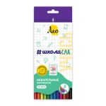 Карандаш акварельный в наборе заточенный 4х24 цв, Лео LSWP-24