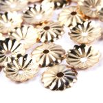 Шапочка для бусин, 5мм 50 шт в упак, Астра, Золото