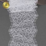 Кружево шантильи (реснички) 80 мм, цв.1 белый, 3 метра, Kruzhevo