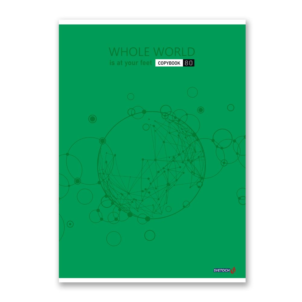 Тетрадь ученическая общая, матовая ламинация, A4 80 л. на скобе 65 г/м², белизна 100%, 6 шт, клетка, 000463 Спокойствие, Светоч 80ТСК4_2_2_1