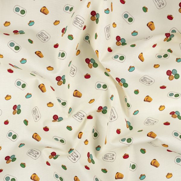 Ткань для пэчворка Peppy Век моды, рулон 112 см / 5 метров, ВМ-12 бежевый, Peppy