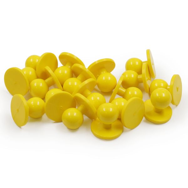 Пукля поварская, цветная, 10 мм (22 желтый) П-10, 500 шт