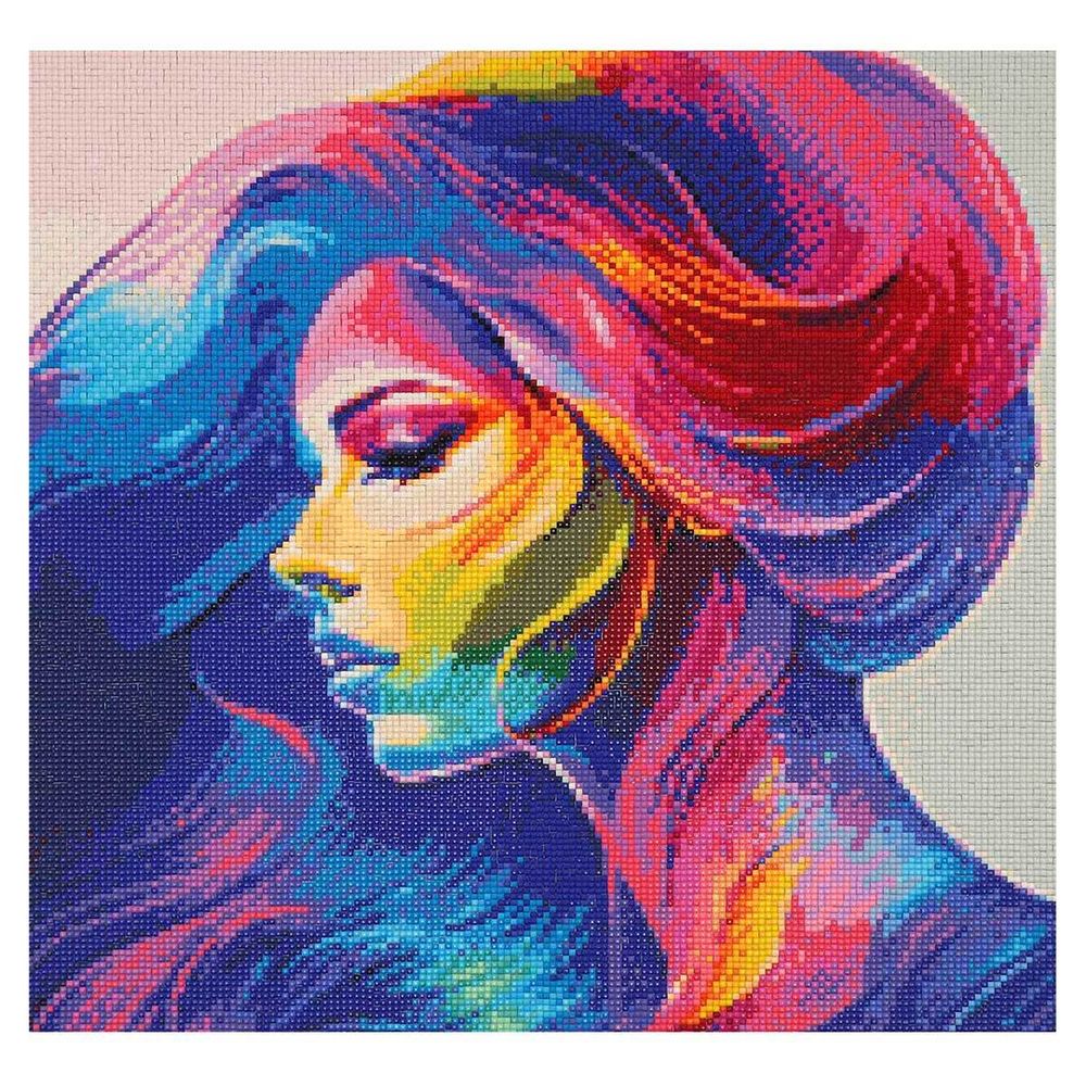 Алмазная (кристальная) мозаика Cristyle, Девушка Галактика, 40х40 см