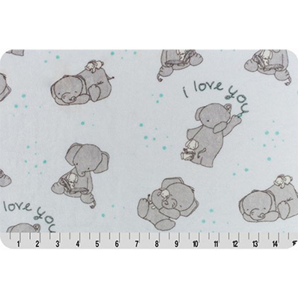 Плюш (ткань) Peppy SMD Cuddle 370 г/м², 48х48 см, love you aruba