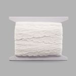 Кружево эластичное (стрейч) 25 мм / 13.71±10% метров, белый, LAEC-19173