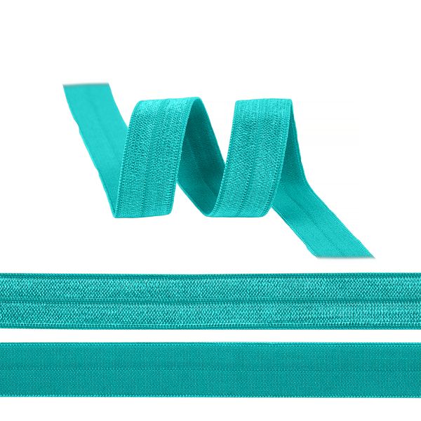 Резинка бельевая (окантовочная) блестящая 15.0 мм / 50 метров, Б.2207А, А2207 бирюзовый