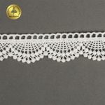 Кружево гипюр (плетёное) 20 мм, 0460 цв.01 белый уп.13,7м, Kruzhevo