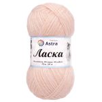 Пряжа Astra Premium (Астра Премиум) Ласка / уп.3 мот. по 100 г, 370 м, 101 персик