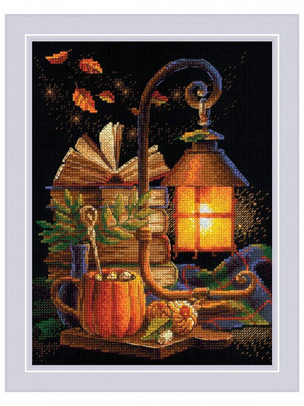 Набор для вышивания нитками Риолис, Осенний уют 18х24 см