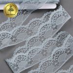Кружево отделочное в стиле "трикотаж" 40 мм, диз. 278, цв.06 серый, уп. 27,4 м