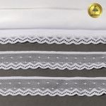 Кружево эластичное (стрейч) 25 мм, 8028, цв.01 белый уп.50м, Kruzhevo