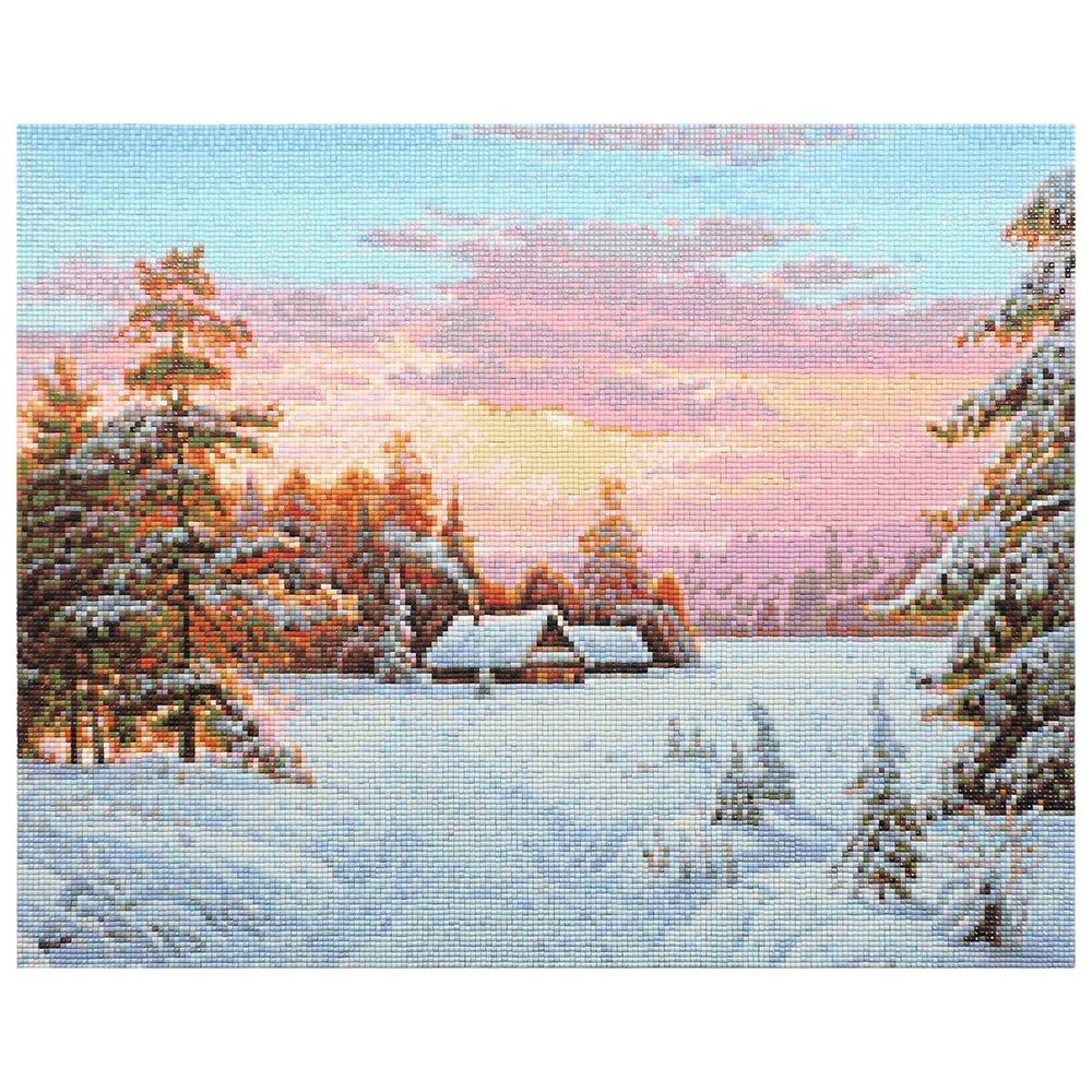Алмазная мозаика Зима в лесу, 50*40см, Cristyle 540061