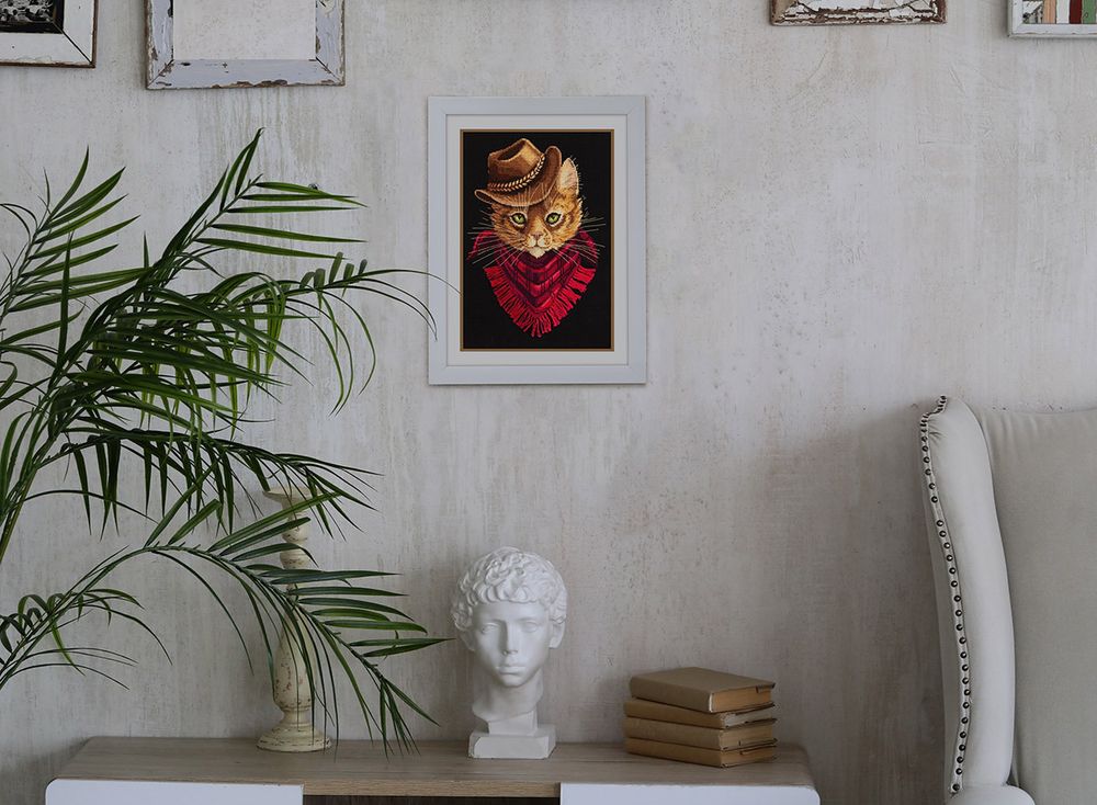 Набор для вышивания нитками Panna, Васька, Вне закона, 20х25 см