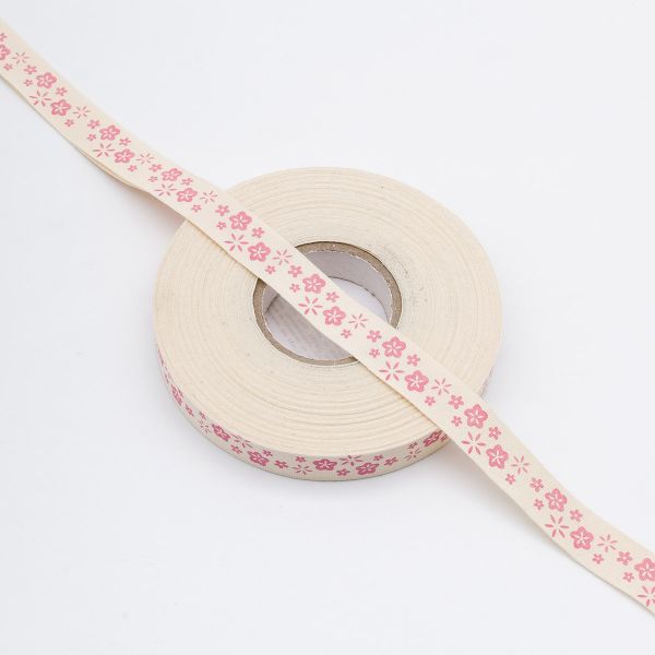 Лента декоративная х/б 15.0 мм / 25±1 метров, розовый