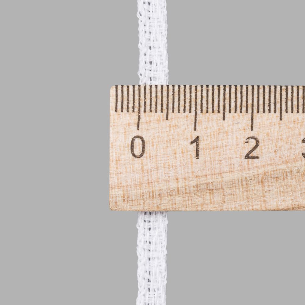 Тесьма (лента) киперная (100 х/б) 5 мм / 25 метров, рис. 9790, 1.4 г/м, белый, С3865Г17/1