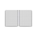 Записная книжка с пластиковой обложкой, тиснение серебряной фольгой, 500 мкр, на гребне, A6 80 л., 4 шт, клетка, Пурпур 01049, Светоч 80ЗК33